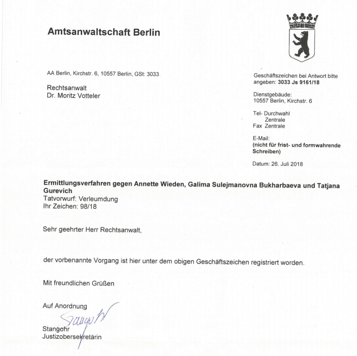 Bukharbaeva berlin
